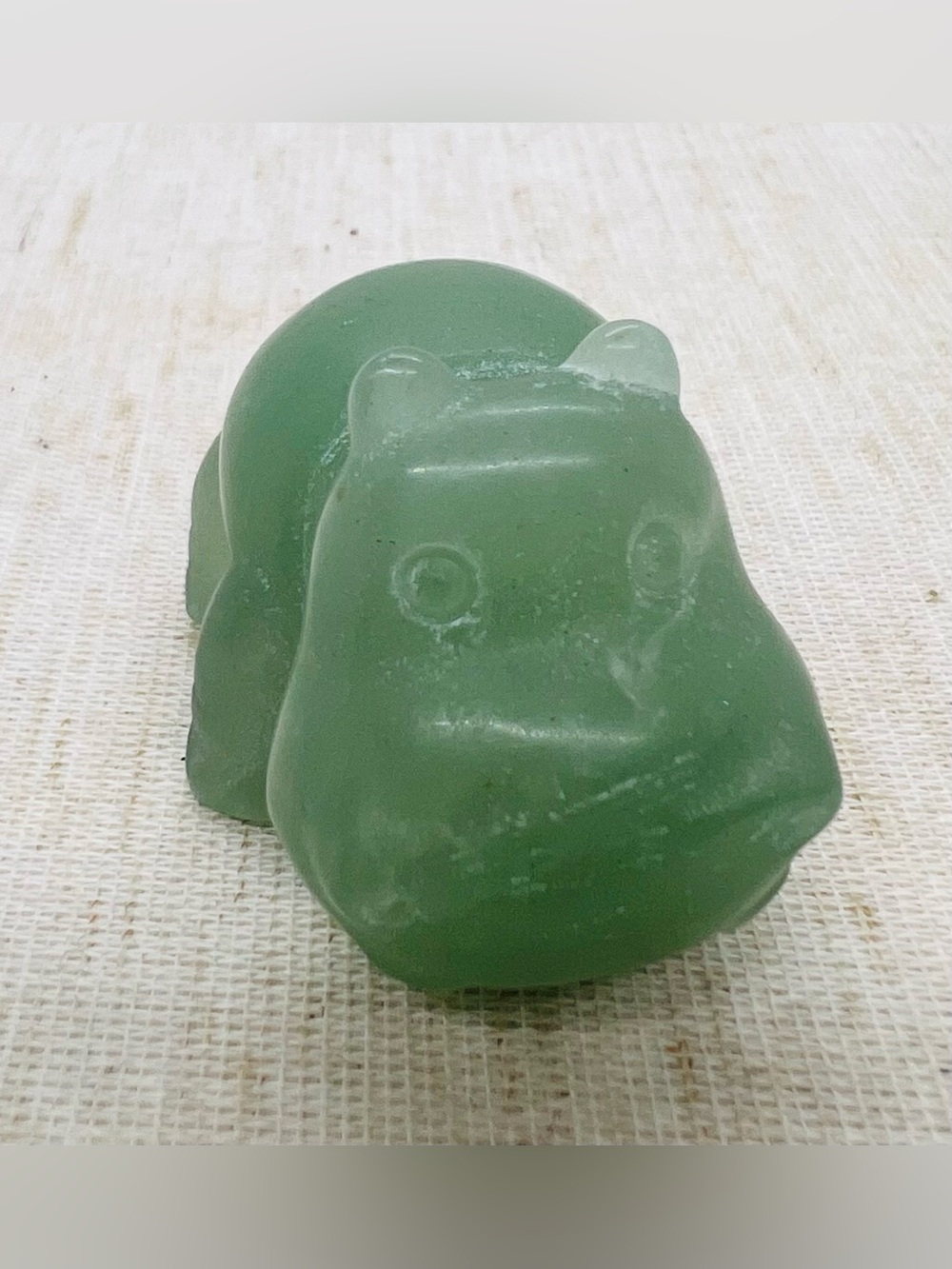 Green Stone‎ Hippo Adventurine  Hand carved Figure Crystal New Reiki